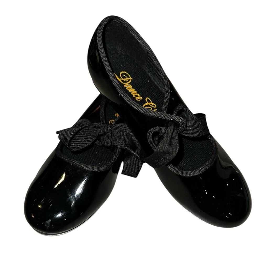 Dance Class kids size‎ 2 Tap Shoes Black